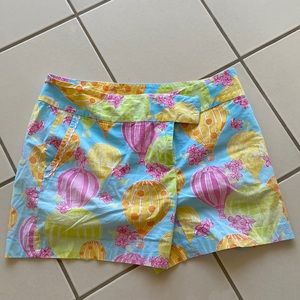 Ladies golf Lilly Pulitzer pastel colors cotton shorts size 8
